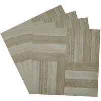 Living and Home 10Pcs Self-adhesive PVC Wood Grain Mosaic Parquet Flooring Tiles Set, 0.929m² in Grey