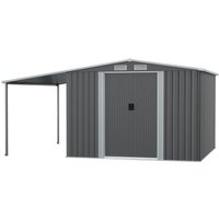 8x8ft Garden Metal Storage Shed Sun Shelter