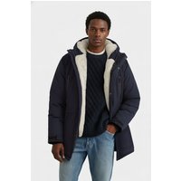 Winter Mid Length Padded Coat Jacket Removable Hood Dark