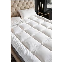 Living and Home 10cm Comfortable Quilted Mattress Topper in White | Size: Single