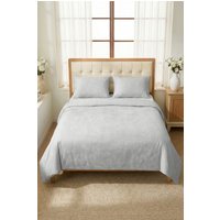 Living and Home 3Pcs Double Bedding Printed Duvet Cover with 2 Pillowcase Set in Grey