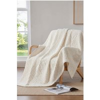 Living and Home Beige Skin-Friendly Polyester Throw Blanket | Size: Medium