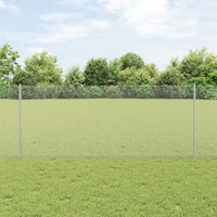 Berkfield Home Garden Fence Set Set of 2 Galvanised Steel 1 m high, 25 m long in Silver