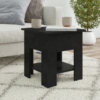 Berkfield Home Coffee Table Black 40x40x42 cm Engineered Wood | Size: 40 x 40 x 42 cm