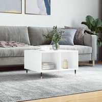 Berkfield Home Coffee Table High Gloss White 60x50x36.5 cm Engineered Wood