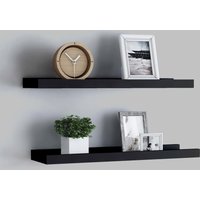 Berkfield Home Picture Frame Ledge Shelves 2 pcs Black 40x9x3 cm MDF | Size: 40 x 9 x 3 cm