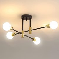 Modern Ceiling Light Gold Semi Flush Pendant E27
