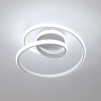 Pheashine White LED Ceiling Light, 36W 6500K Cool White, 30cm Modern Flush Mount