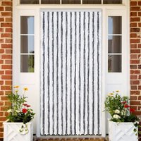 Berkfield Home Insect Curtain Grey & White 118x220 cm Chenille
