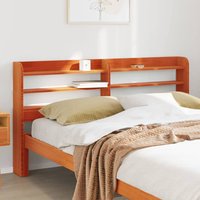 Berkfield Home Headboard with Shelves Wax Brown 160 cm Solid Wood Pine