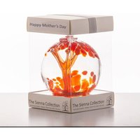 Sienna Glass Mother's Day 10cm Spirit Ball - Red in Dark Red