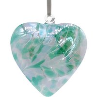 Sienna Glass 8cm Friendship Heart Proud of You Green in Light Green