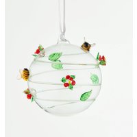 Sienna Glass 10cm Glass Globe Wildlife Collection Bumblebee in Yellow