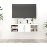 Berkfield Home Wall Shelf White 102x30x29 cm Engineered Wood | Size: 102 x 30 x 29 cm