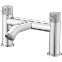 BATHWEST Bathroom Chrome Brass Bath Tup Mixer Taps Bath Filler Mixer Taps in Silver