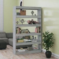 Berkfield Home Book Cabinet/Room Divider Grey Sonoma 100x30x166 cm | Size: 100 x 30 x 166 cm
