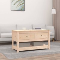 Berkfield Home Coffee Table 102x49x55 cm Solid Wood Pine in Brown | Size: 102 x 49 x 55 cm