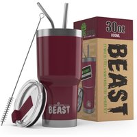 Cranberry Stainless Insulated Travel Mug Reusable Cup Dark