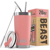 Blossom Stainless Double Insulated Travel Coffee Tumbler Mug Pale Pink