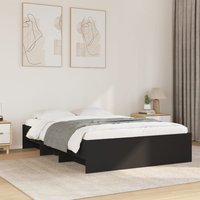 Berkfield Home Bed Frame without Mattress Black 140x200 cm Engineered Wood
