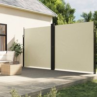Berkfield Home Retractable Side Awning Cream 220x1000 cm