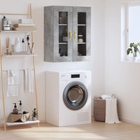 Wall Mounted Cabinet Concrete 69.5x34x90 cm