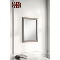 Yearn Mirrors Silvery Champagne Rectangular Mirror 75x60cm in Silver | Size: 75x60 cm