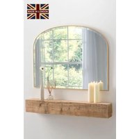 Yearn Mirrors Yearn Arched Mantle Mirror Gold 92cm(w) x 71cm(h) | Size: 92 cm(w) x 71 cm(h)