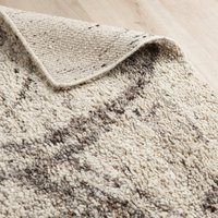 Brae Hand Knotted Wool Rug Natural & Dark cm x 240 cm