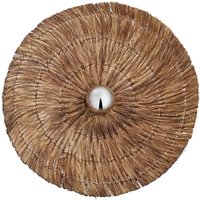 Moonj Natural Grass Round Wall Light Flush Mount