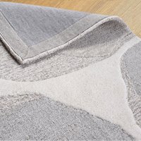 Flint Hand Tufted Wool Rug Ivory & cm x 240 cm
