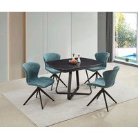 Arden & Grey Intertwined Stone Ceramic Dining Room Table cm x 90 cm