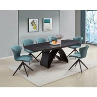 Maelis & Grey Intertwined Stone Ceramic Dining Room Table cm x 90 cm