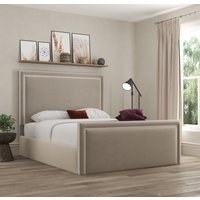 Verona Pipping Upholstered Bistra Bed Double