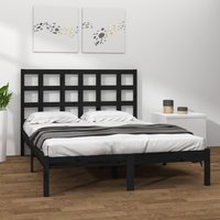 Berkfield Home Bed Frame Black Solid Wood 200x200 cm