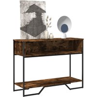 Berkfield Home Console Table Smoked Oak 100x35x74.5 cm Engineered Wood in Brown