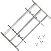 Berkfield Home Adjustable Security Grille for Windows with 3 Crossbars 500-650 mm in Silver