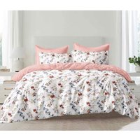 Ezysleep Fleur Floral Printed Duvet Set in Pink | Size: Double