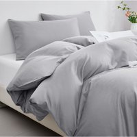 Ezysleep 100% Egyptian Cotton Silver Duvet Cover Set | Size: Double