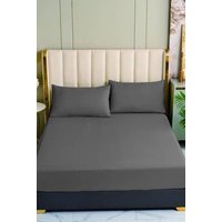 Ezysleep 100% Egyptian Cotton Grey Fitted Sheet | Size: Super King