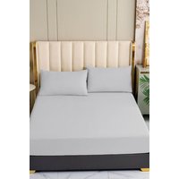 Ezysleep 100% Egyptian Cotton Silver Fitted Sheet | Size: King