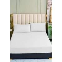 Ezysleep 100% Egyptian Cotton White Fitted Sheet | Size: King