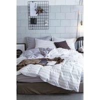 Ezysleep White Stripe Printed Duvet Set | Size: Single