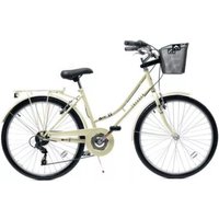 Aurai Women's Trekker Heritage Bike, 26" Wheel, 6 Speed - Cream | Size: 26 inches