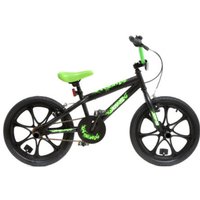 5 18 Freestyle BMX Bike 18" MAG Wheel Black Green