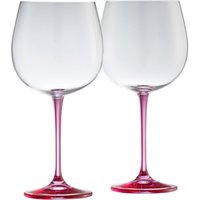 Galway Crystal 'Gin & Tonic' Pair Pink in Clear