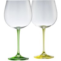 Galway Crystal 'Gin & Tonic' Pair Lemon & Lime in Clear