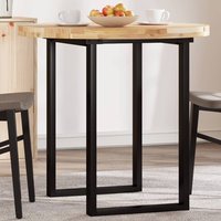 Berkfield Home Table Top Round √ò80x4 cm Solid Wood Acacia in Brown | Size: 80x4 cm