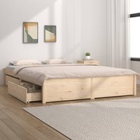 Bed Frame Drawers 150x200 cm King