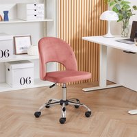 Office Chair Padded Armless Swivel Desk Chair Chrome Base 1PCS Pack